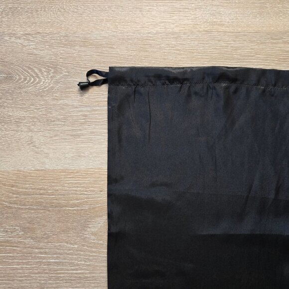 Honey Birdette Large Black Satin Drawstring Dust Bag Travel Storage Pouch NWOT - Picture 5 of 15